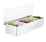 American Metalcraft HMCD6 6-Compartment Condiment Holder, Hammered, Stainless