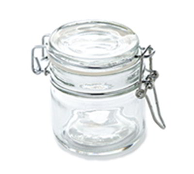 American Metalcraft HMMJ4 4-oz Mini Mason Jar with Hinged Lid - Glass