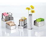 American Metalcraft HMSPT5 2-in Square Sugar Packet Holder, Hammered, Stainless