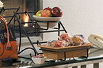 American Metalcraft HR5 Small Rectangular Hanging Rack, Wrought Iron/Black