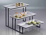 American Metalcraft IS18 3-tier Display Stand w/ Stair Step, Wrought Iron