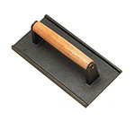 American Metalcraft ISW2 Steak Weight w/ Handle, 4x8-in, Wood/Cast Iron
