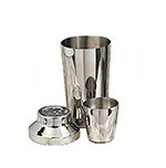 American Metalcraft CSJ108 3-Piece Cocktail Shaker Set w/ 8-oz Capacity, Stainless