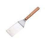 American Metalcraft LT198 20-in Turner w/ Offset Blade & Rounded Edge, 4x8-in, Wood/Stainless