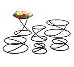American Metalcraft LWUS6 6-Piece Riser Stand Set, Wrought Iron/Black