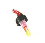 American Metalcraft MPR150C Measure Pourer w/ 1.5-oz Capacity & Black Collar, Red/Yellow