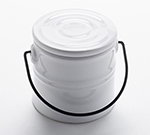 American Metalcraft MCC25 5-1/2-oz Mini Can with Lid - White Ceramic