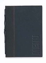 American Metalcraft MCTRLSBU Menu Cover w/ De-Bossed Lettering & 2-Page Insert, Blue