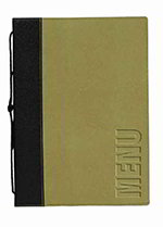American Metalcraft MCTRLSGR Menu Cover w/ De-Bossed Lettering & 2-Page Insert, Green