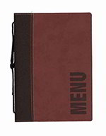 American Metalcraft MCTRLSWR Menu Cover w/ De-Bossed Lettering & 2-Page Insert, Wine Red