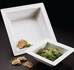 American Metalcraft MEL40 9.75-in Square Bowl, Melamine/White