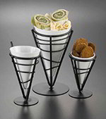 American Metalcraft MELFCW535 5-in Fry Cone w/ 10-oz Capacity, Melamine/White