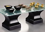 American Metalcraft MELRISB7 Square Display Riser w/ Column, Melamine/Black