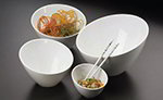 American Metalcraft MELSL92 9.25-in Round Slanted Bowl, Melamine/White