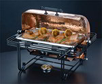 American Metalcraft MESA72C Rectangular Roll Top Chafer Set w/ 8-qt Capacity, Wrought Iron/Copper