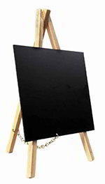 American Metalcraft MNIBKR Mini Tabletop Chalkboard w/ Removable Board, Natural Wood