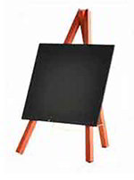 American Metalcraft MNIMKR Mini Tabletop Chalkboard w/ Removable Board, Mahogany