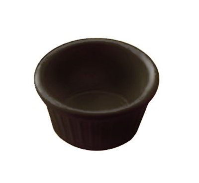 American Metalcraft MRF150BL Ramekin w/ 1.5-oz Capacity & Fluted Sides, Melamine/Black