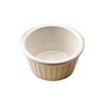 American Metalcraft MRF250W Ramekin w/ 2.5-oz Capacity & Fluted Sides, Melamine/White