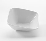 American Metalcraft PB4 4-oz Square Slanted Bowl - White Porcelain