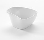 American Metalcraft PB8 8-oz Square Slanted Bowl - White Porcelain