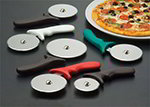 Pizza Cutter w/ 4-in Wheel & Plastic Handle, Stainless/White