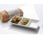 American Metalcraft PORSD3R 3-Compartment Sauce Dish, 6x3-in, Porcelain