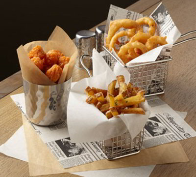 American Metalcraft PPRN1100 10x10-in Fry Paper, Newspaper
