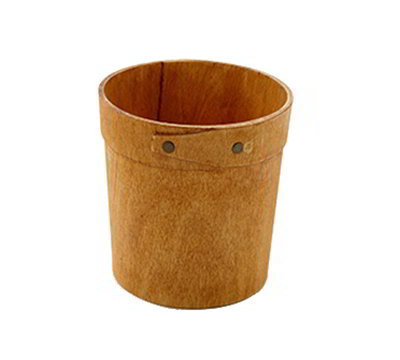 American Metalcraft PWRP4 4" Round Basket - Poplar Wood