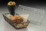 American Metalcraft ROB2613 Rectangular Zorro Basket, Black