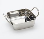 American Metalcraft MRPS45 Square Mini Roasting Pan w/ 14-oz Capacity & Two Handles, Stainless