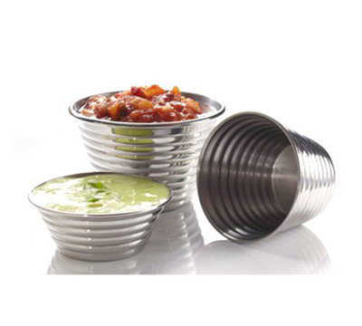 American Metalcraft RSC1 2.37-in Round Sauce Cup w/ 2.5-oz, Ribbed, Stainless