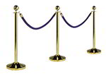 American Metalcraft RSCLG 15-in Portable Barrier System w/ Post & Base, Gold