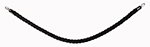 American Metalcraft RSCLRPCHBL 2-in Braided Barrier System Rope w/ Chrome End, Black