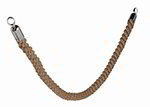 American Metalcraft RSCLRPCHBR 2-in Braided Barrier System Rope w/ Chrome End, Bronze