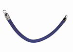 American Metalcraft RSCLRPCHBU 2-in Velour Barrier System Rope w/ Chrome End, Blue
