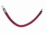 American Metalcraft RSCLRPCHRD 2-in Velour Barrier System Rope w/ Chrome End, Red