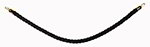 American Metalcraft RSCLRPGOBL 2-in Braided Barrier System Rope w/ Gold End, Black