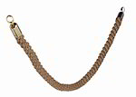 American Metalcraft RSCLRPGOBR 2-in Braided Barrier System Rope w/ Gold End, Bronze
