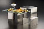 American Metalcraft RSS3 3-Piece Riser Set, Satin/Stainless