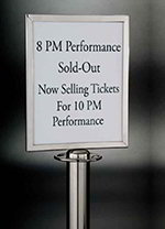 American Metalcraft RSSIGNLSPC Barrier System Sign, 8.5x11-in, Chrome