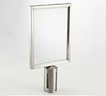 American Metalcraft RSSIGNLSPS 2-Sided Barrier System Sign, Satin Finish, Stainless