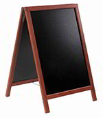 American Metalcraft SBDM85 Medium Sandwich Board w/ Double Side, 22x34-in, Mahogany