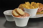 American Metalcraft SBR169 5-in Ribbed Sauce Cup w/ 17-oz Capacity, Porcelain
