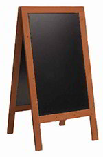 American Metalcraft SBSM135 Large Sandwich Board w/ Double Side, 30x54-in, Mahogany