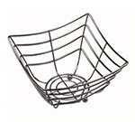 American Metalcraft SCB480 8-in Square Time Continuum Basket w/ Web Pattern & Balled Tip, Chrome