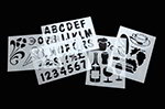 American Metalcraft SECSTN5 6-Piece Stencil Set, 9x13-in, Transparent