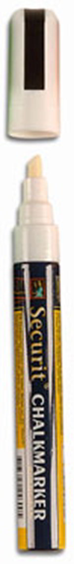 American Metalcraft SMA510V4WT Small Tip Chalk Marker, Smear Proof, White
