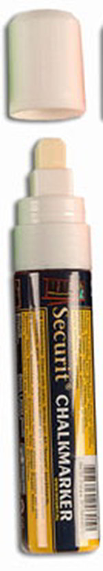 American Metalcraft SMA720V4WT Big Tip Chalk Marker, Smear Proof, White
