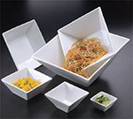 American Metalcraft SQB55 4.87-in Square Bowl w/ 15-oz Capacity, Porcelain/White
